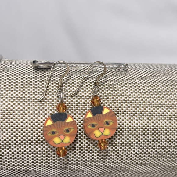 Necklace & Earrings Set Handmade Cat Themed-OS - Picture 2 of 4